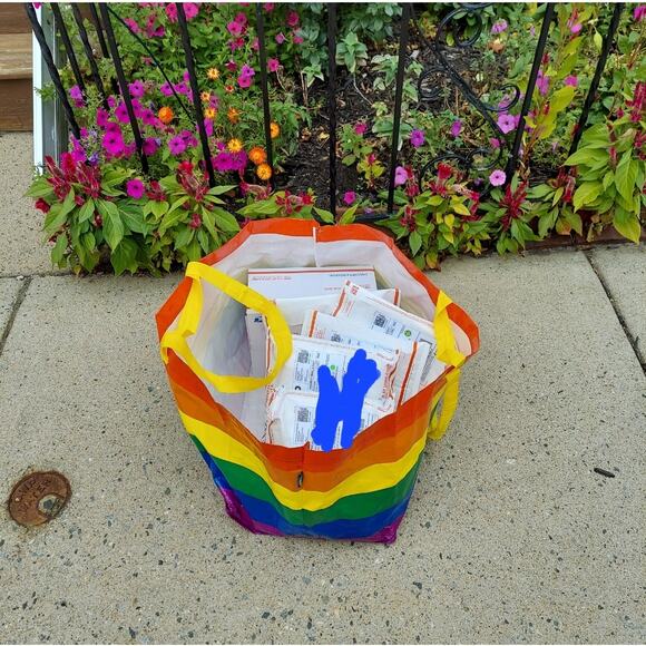 IKEA - Storstomma Large and Small Multicolor Bag Tote Support LGBTQ+ Gay Pride - Picture 2 of 13